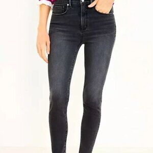 Loft Women's Jeans P/18 Black High Rise Skinny